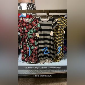 LuLaRoe Carly- XXS, NWT! Non-smoking household. $20/each